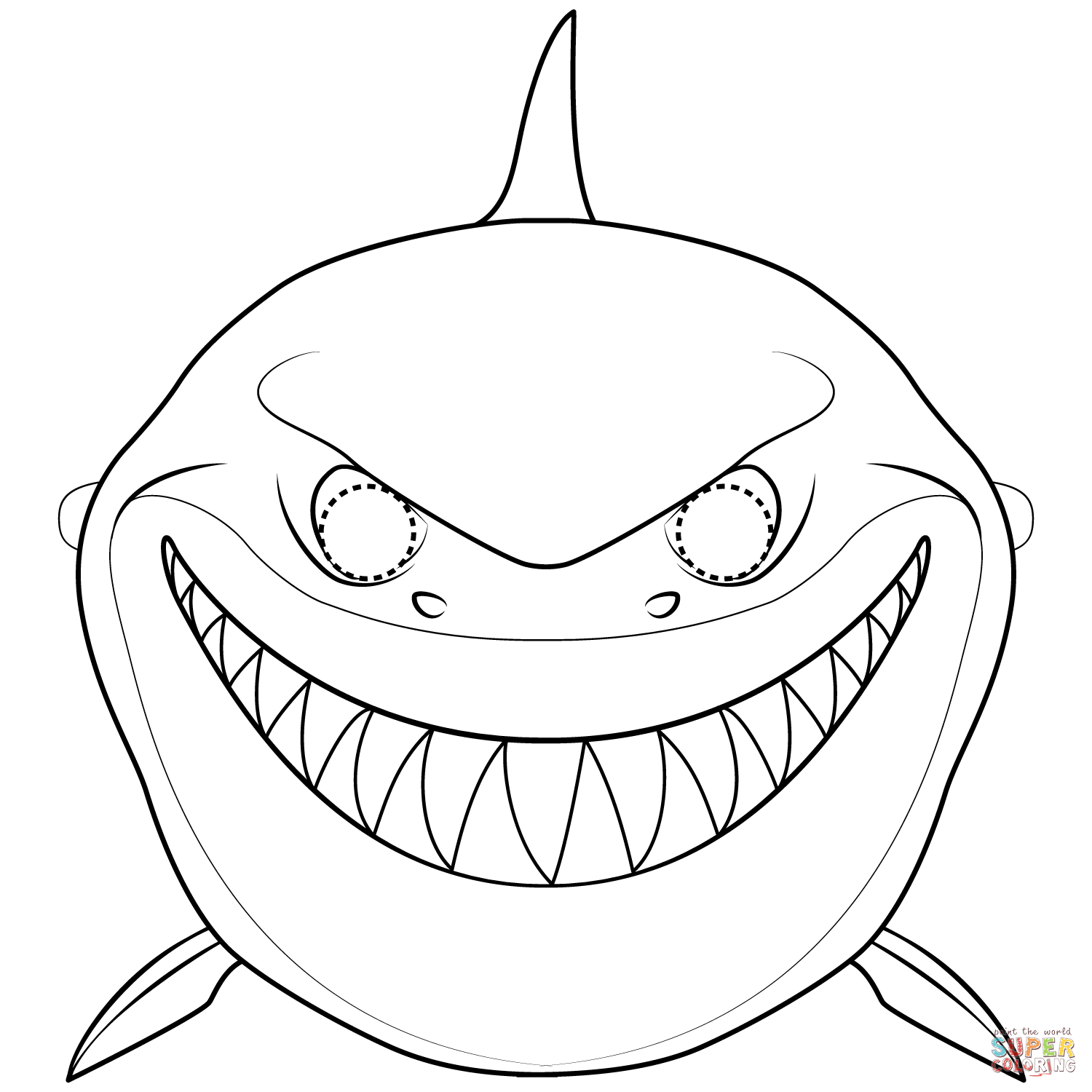 Shark mask coloring page free printable coloring pages