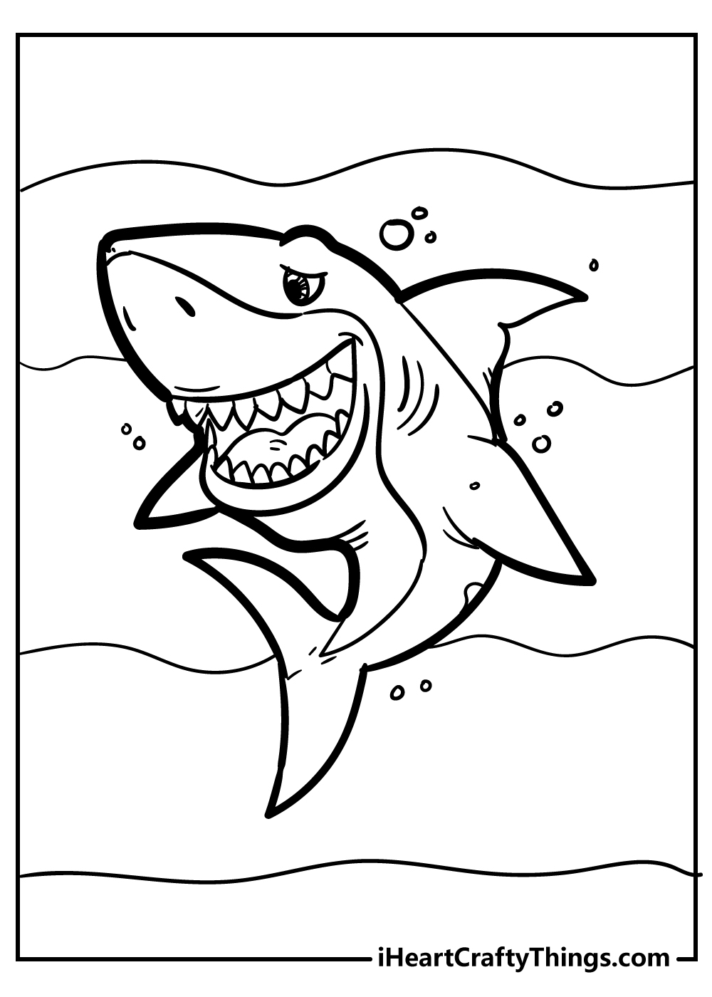 Shark coloring pages free printables