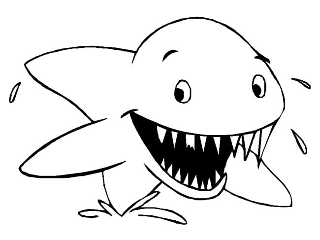 Shark shape s crafts colouring pages