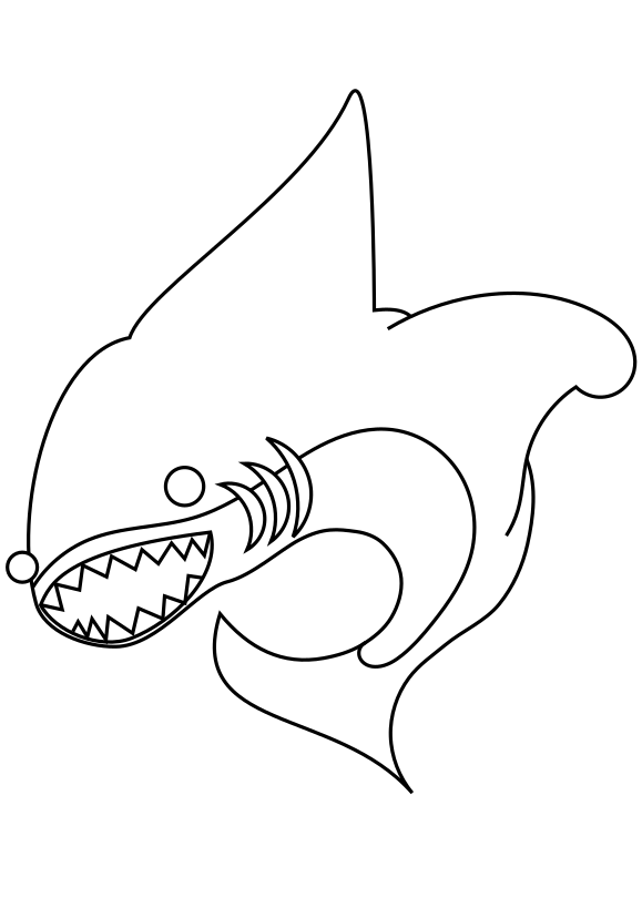 Shark coloring pages free printable nurie