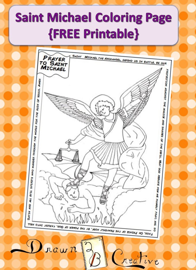 Saint michael coloring page