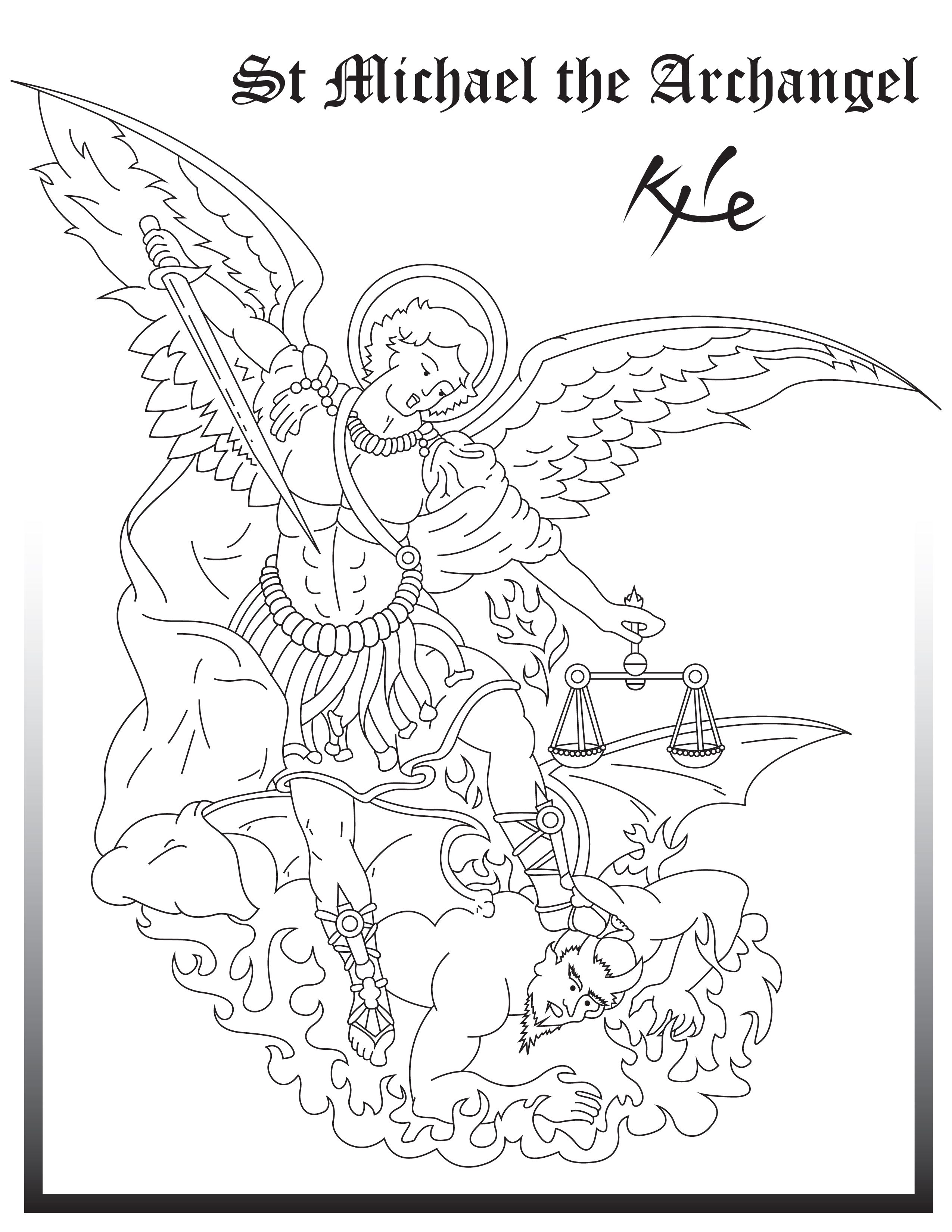 Archangels coloring pages