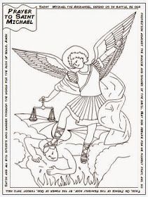 Drawnbcreative free saint michael coloring page coloring pages catholic coloring catholic crafts