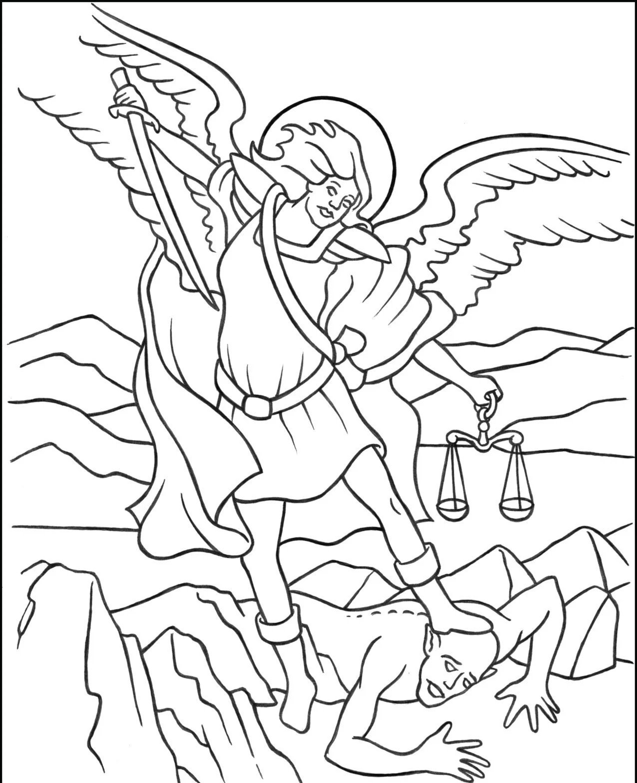 Angel coloring pages printable for free download