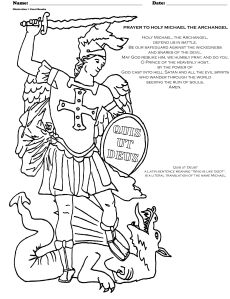 Archangel michael prayer and coloring page archangels coloring pages angel coloring pages