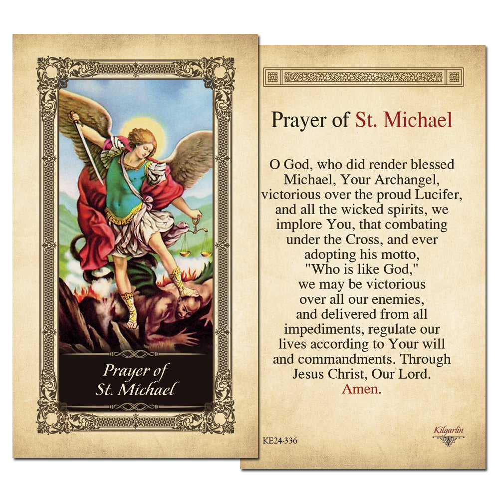 Prayer of st michael kilgarlin laminated prayer card