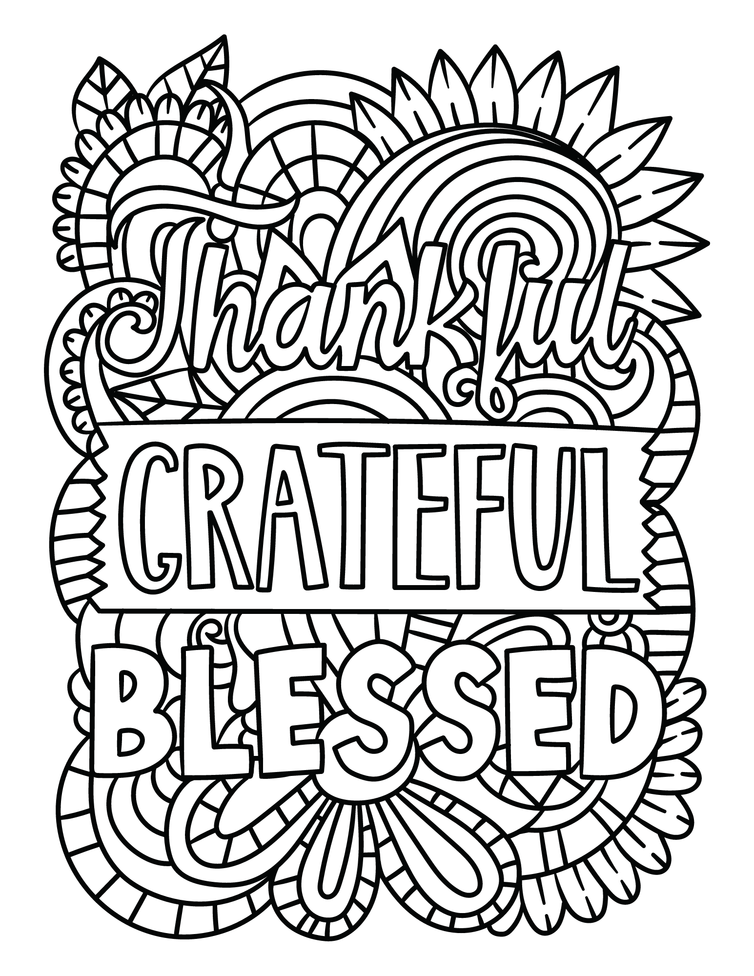 Free thank you coloring pages for kids and adults