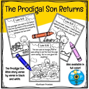 Prodigal son coloring page tpt