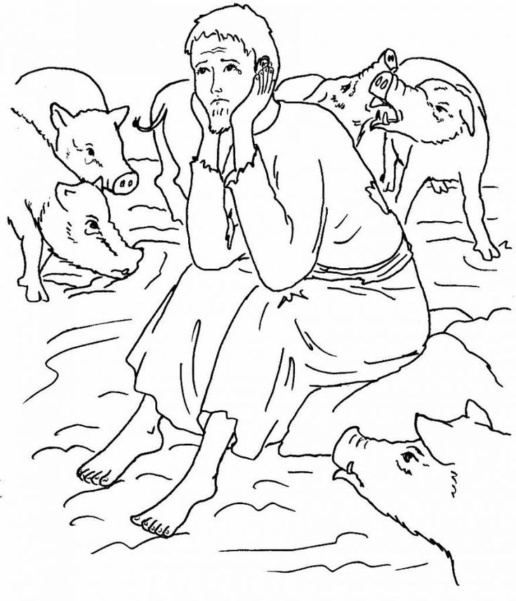 Prodigal son coloring pages