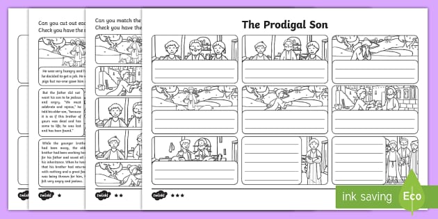 The prodigal son differentiated sequencing worksheet