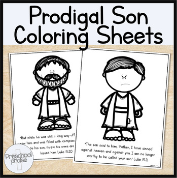 Prodigal son coloring page tpt