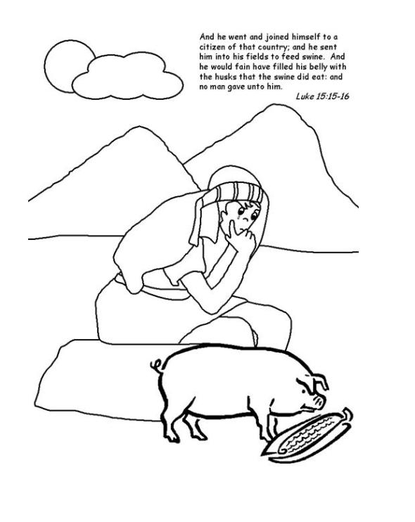 Parable of the prodigal son coloring pages