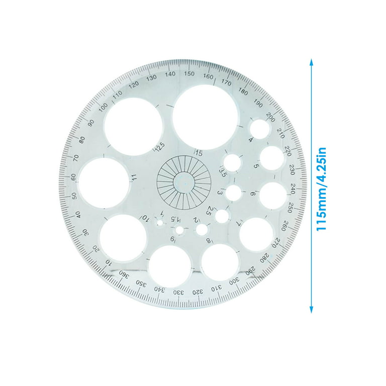 Degree protractor circle ruler pieces clear plastic protractor radius inch pass drawing ruler template for office school supplies