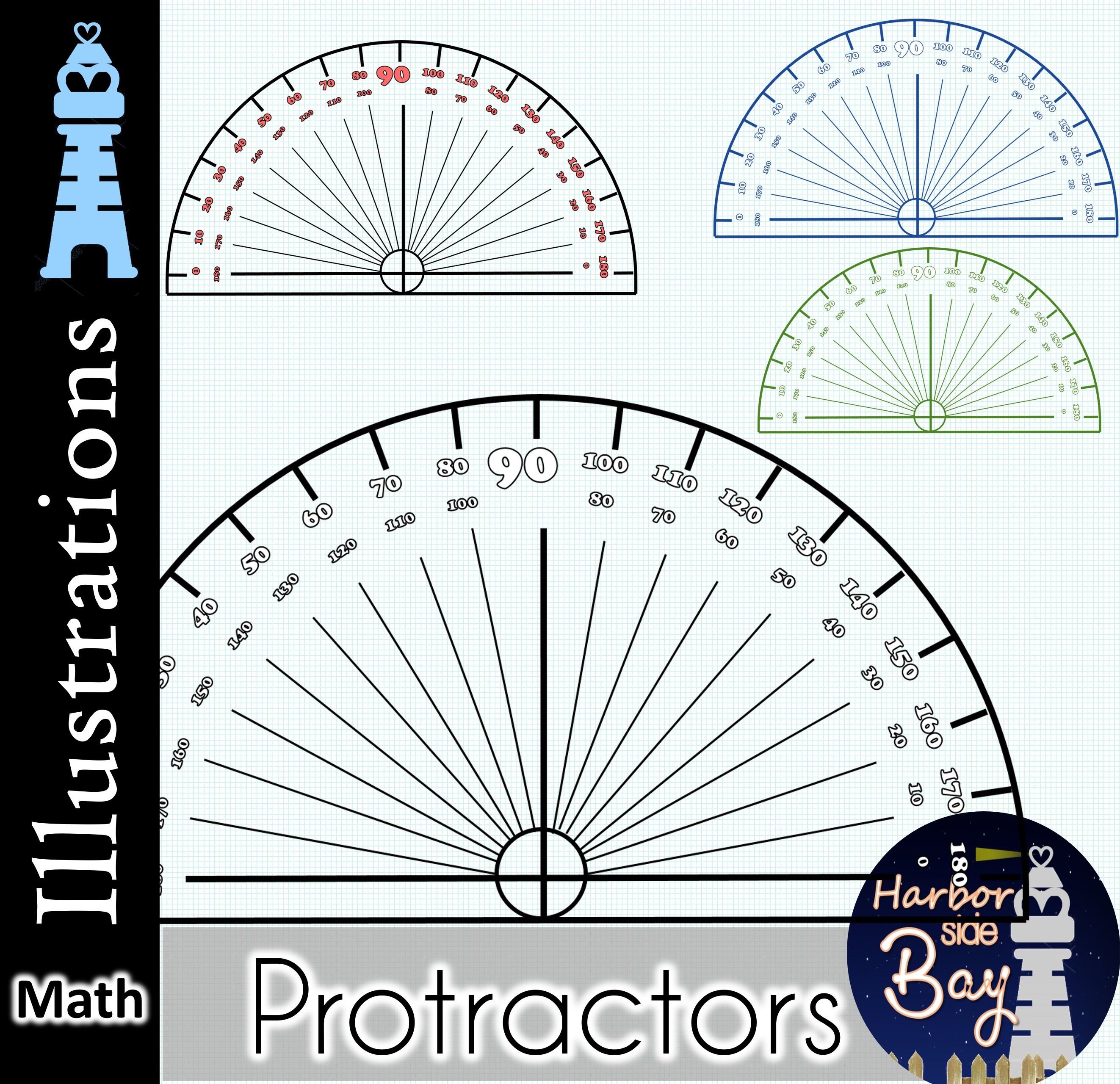 Protractor clip art made by teachers