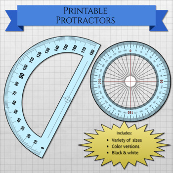 Printable protractors by husky instruction tpt