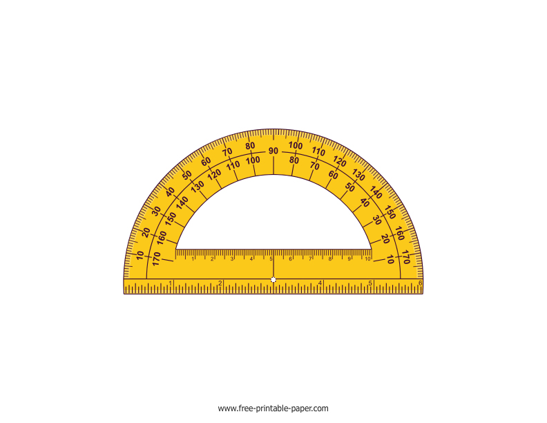 Printable protractor with ruler â free