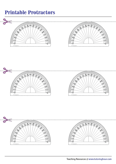 Printable protractors teacher templates