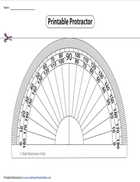 Printable protractor templates