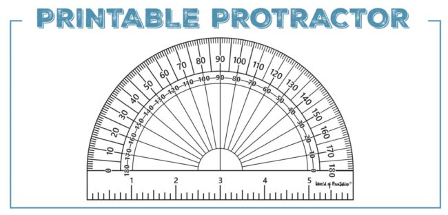 Printable protractor