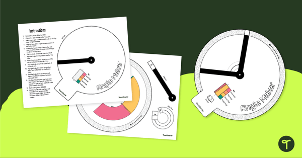 Printable protractor templates teach starter