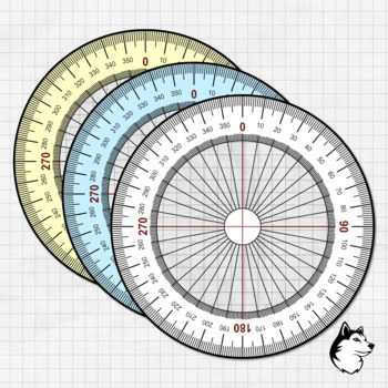 Printable protractors by husky instruction tpt