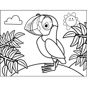 Proud puffin coloring page