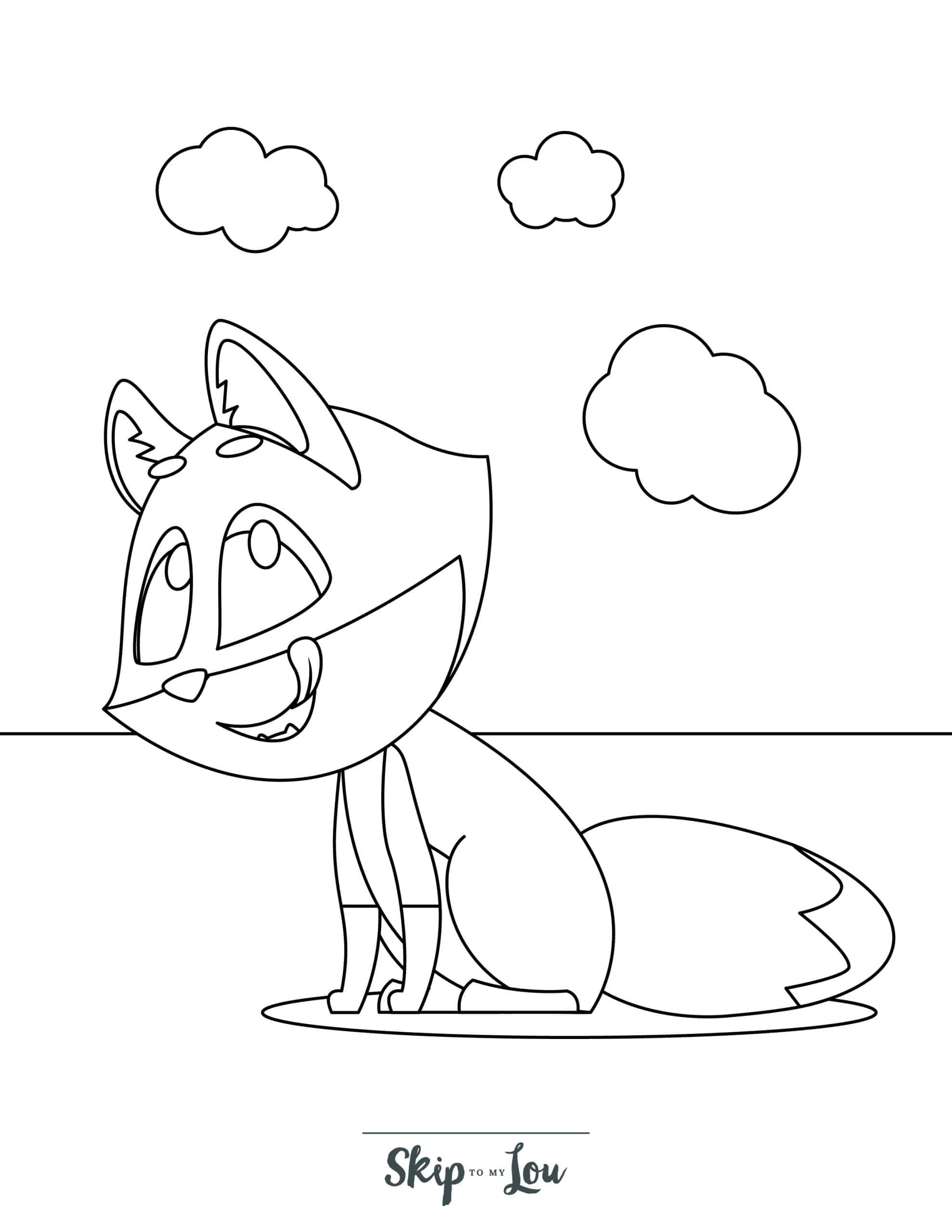 Fox coloring pages