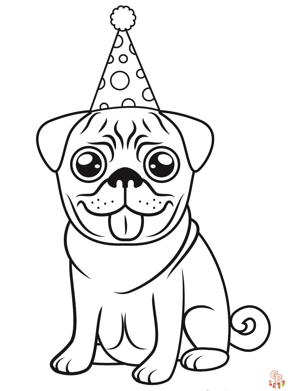 Pug coloring pages