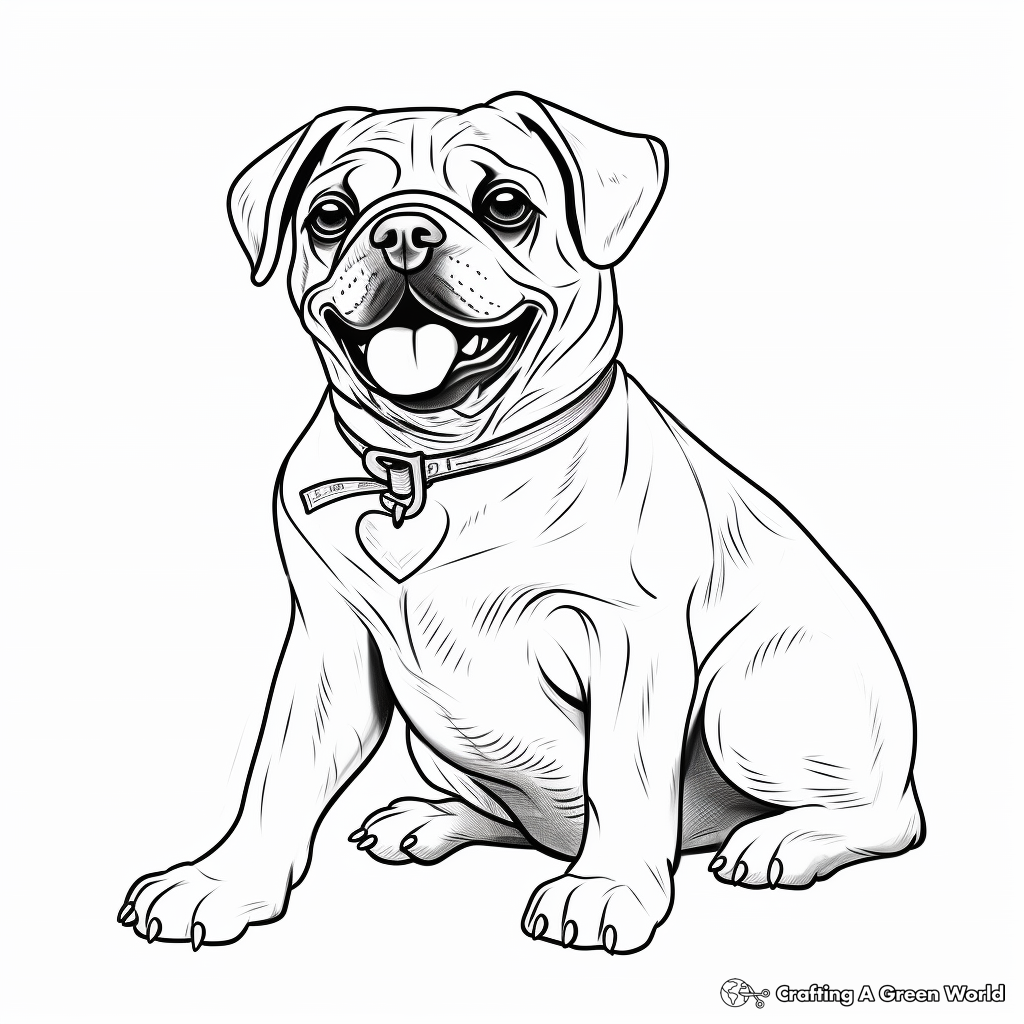 Adult pug coloring pages