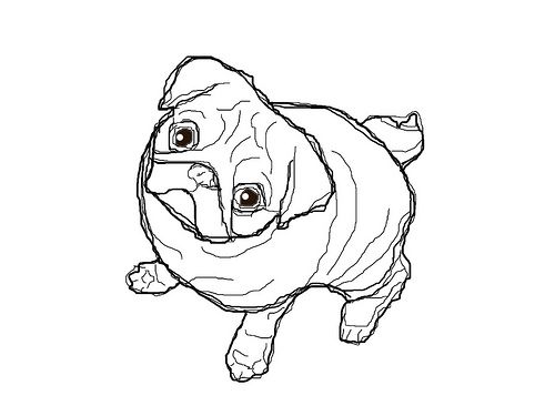 Pug coloring pages