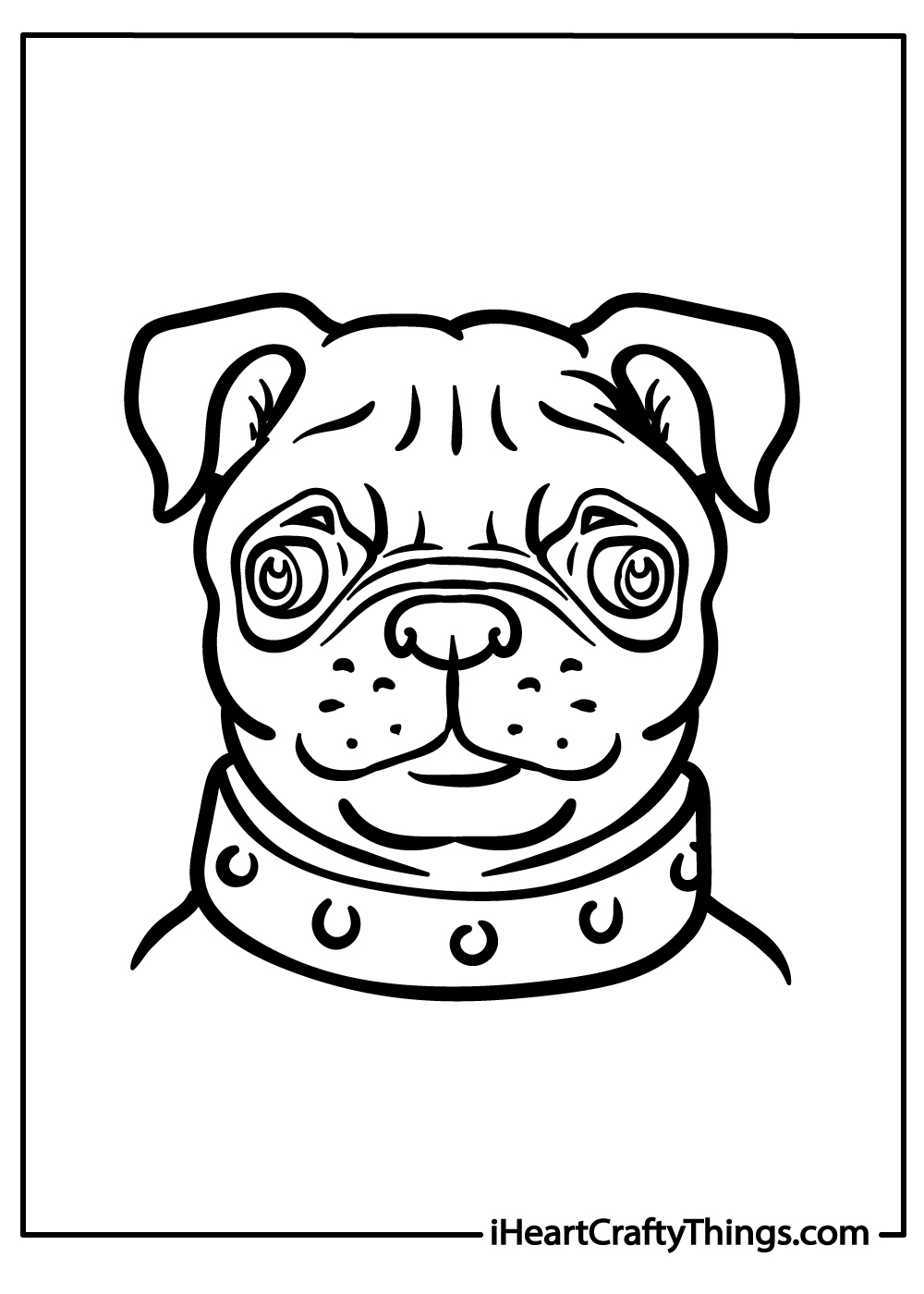 Pug coloring pages free printables