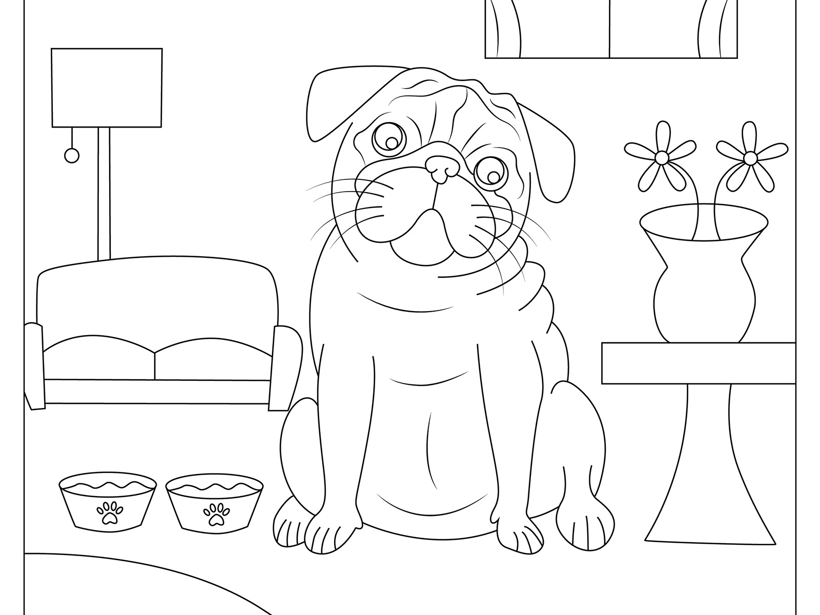 Printable dog coloring pages