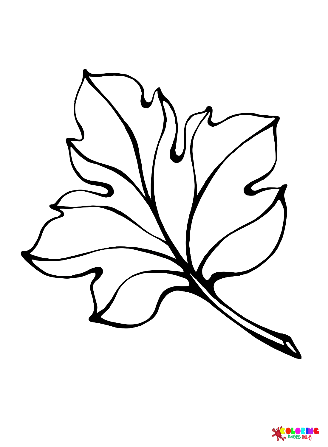 Leaves coloring pages printable for free download