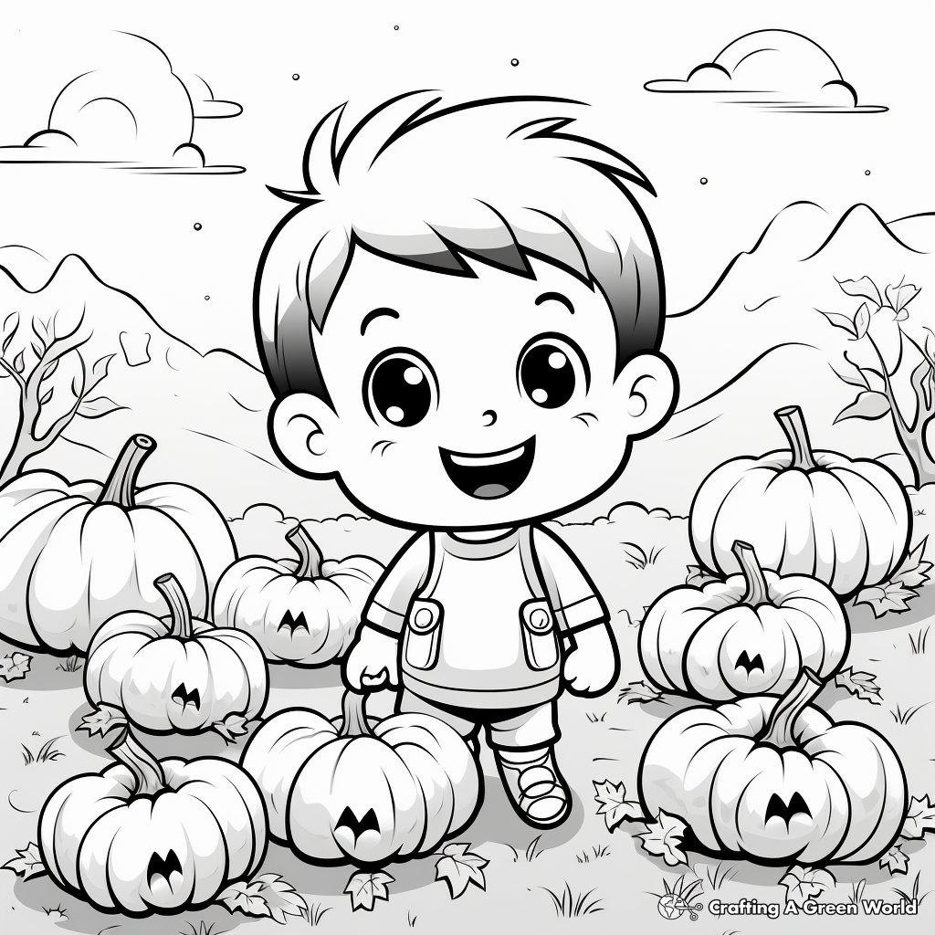 Pumpkin patch coloring pages