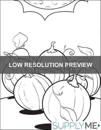 Printable pumpkin patch coloring page for kids â