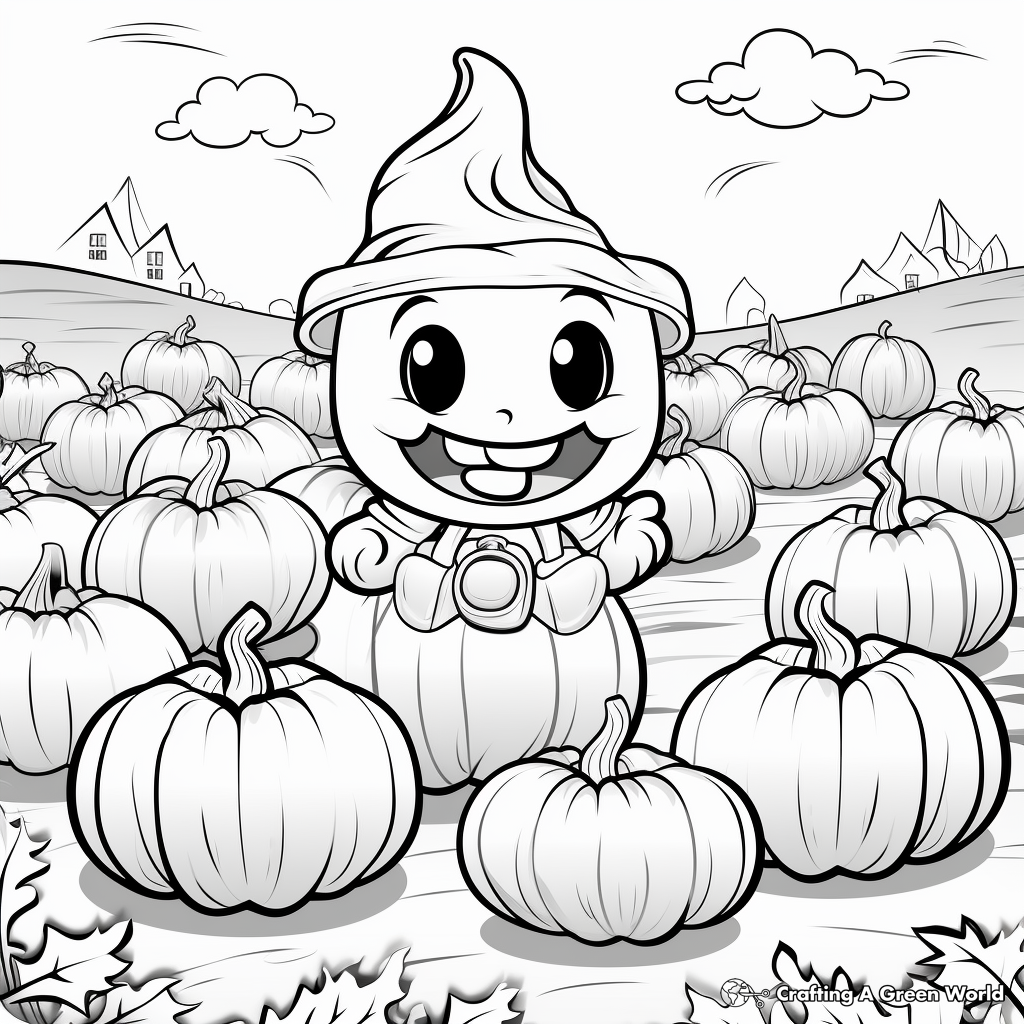 Pumpkin patch coloring pages