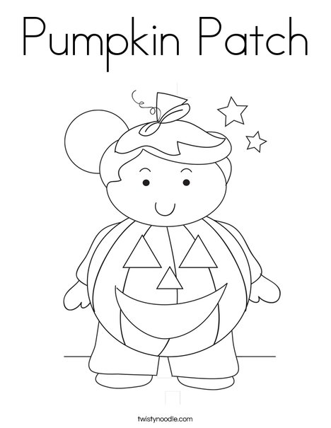 Pumpkin patch coloring page