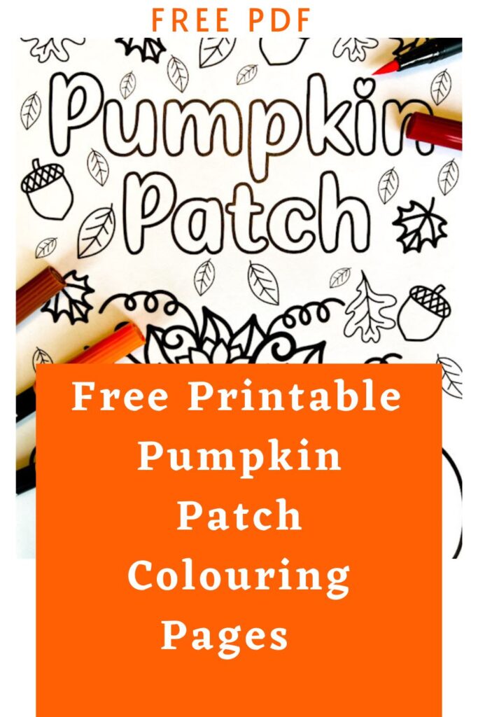 Pumpkin patch colouring page