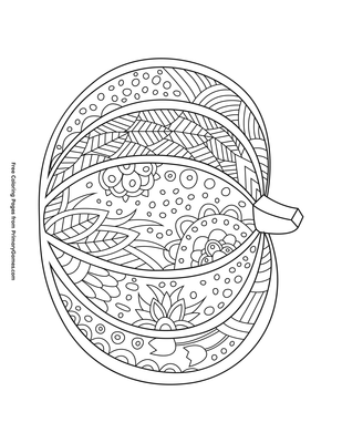 Pumpkin coloring page â free printable pdf from