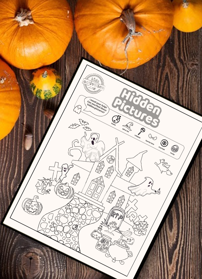 Spooktacular halloween hidden pictures printable too adorable