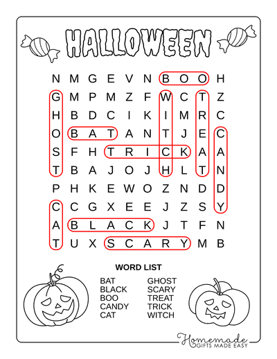 Best free printable halloween word search puzzles for kids
