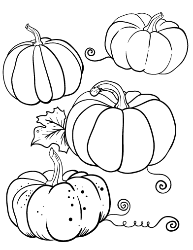 Free pumpkin coloring page