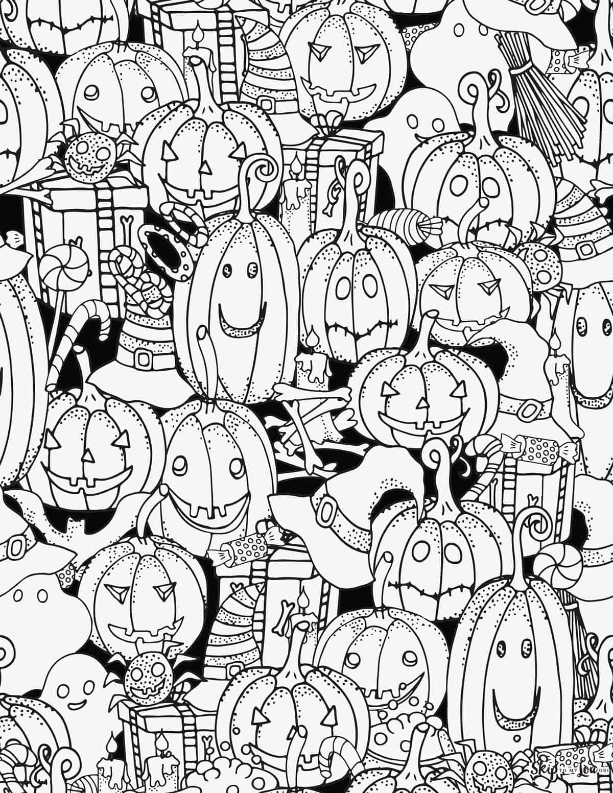 Pumpkin coloring pages skip to my lou