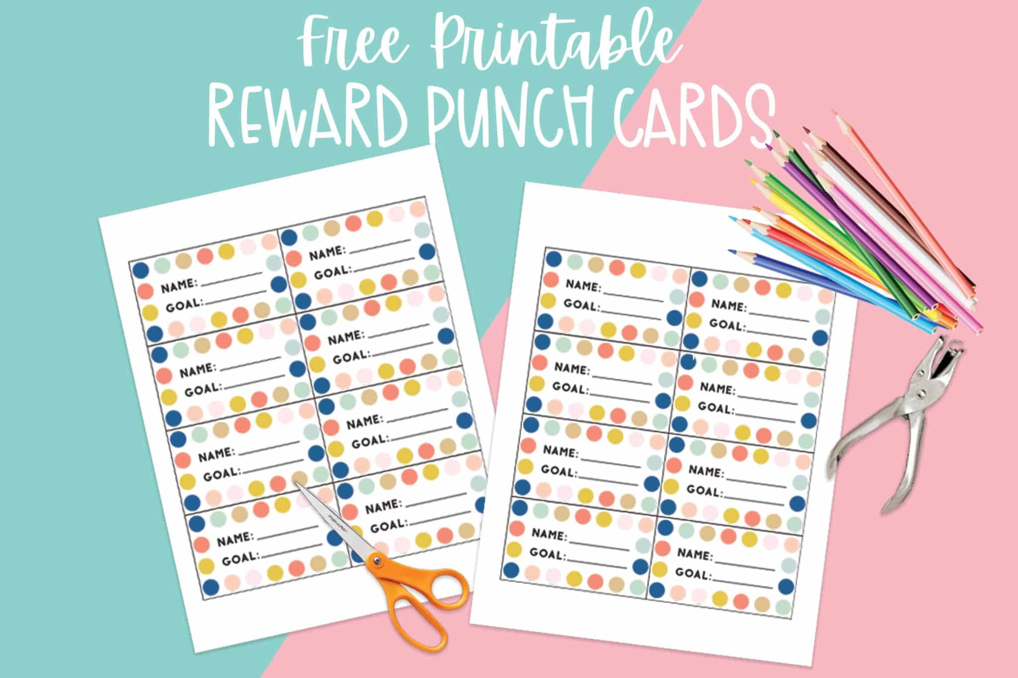 Printable reward punch card