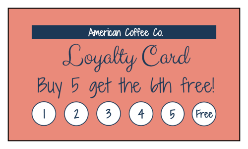 Simple loyalty card template