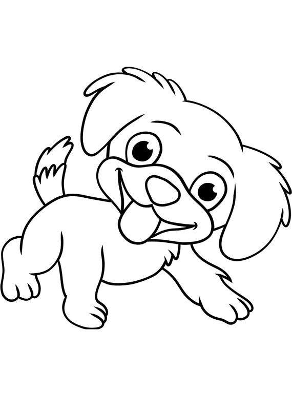 Puppies coloring pages children color printable instant download a letter size png pdf