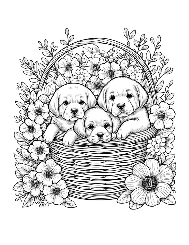 Free puppy coloring pages for kids