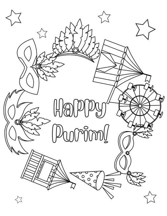 Purim coloring pages purim printables jewish coloring pages jewish holiday coloring pages mishloach manot happy purim coloring pdf