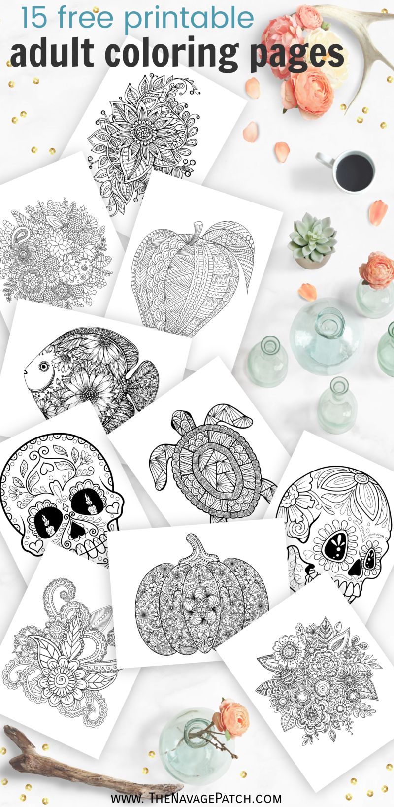 Free printable adult coloring pages tote bag designs