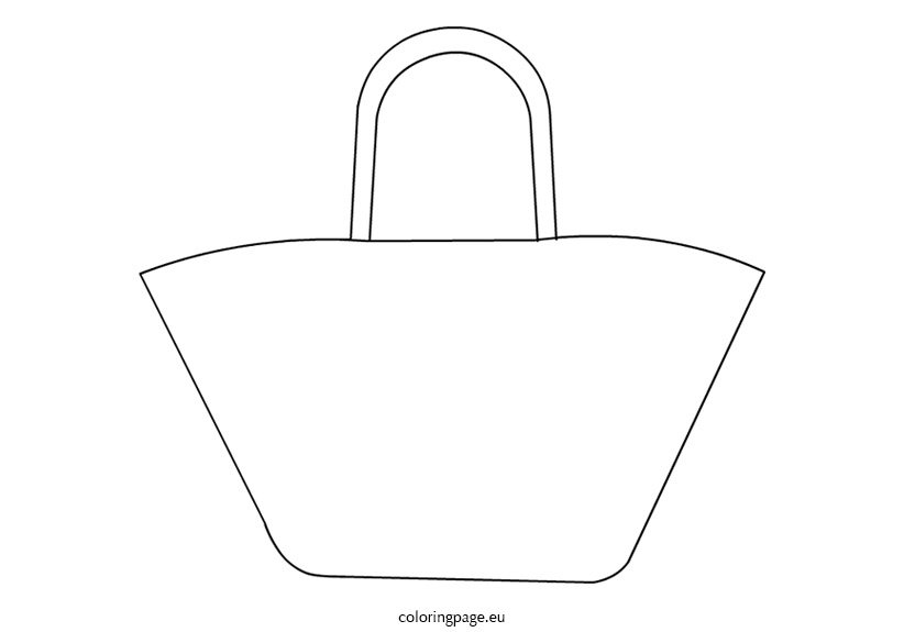 Beach bag coloring page